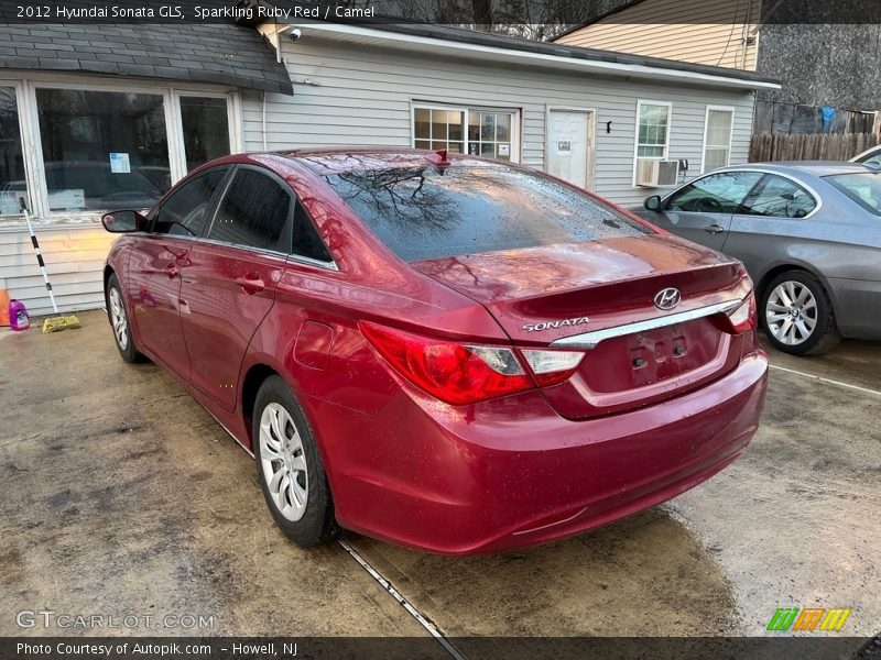 Sparkling Ruby Red / Camel 2012 Hyundai Sonata GLS