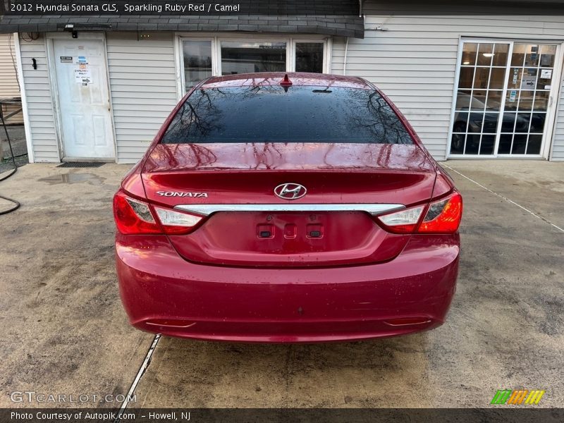 Sparkling Ruby Red / Camel 2012 Hyundai Sonata GLS
