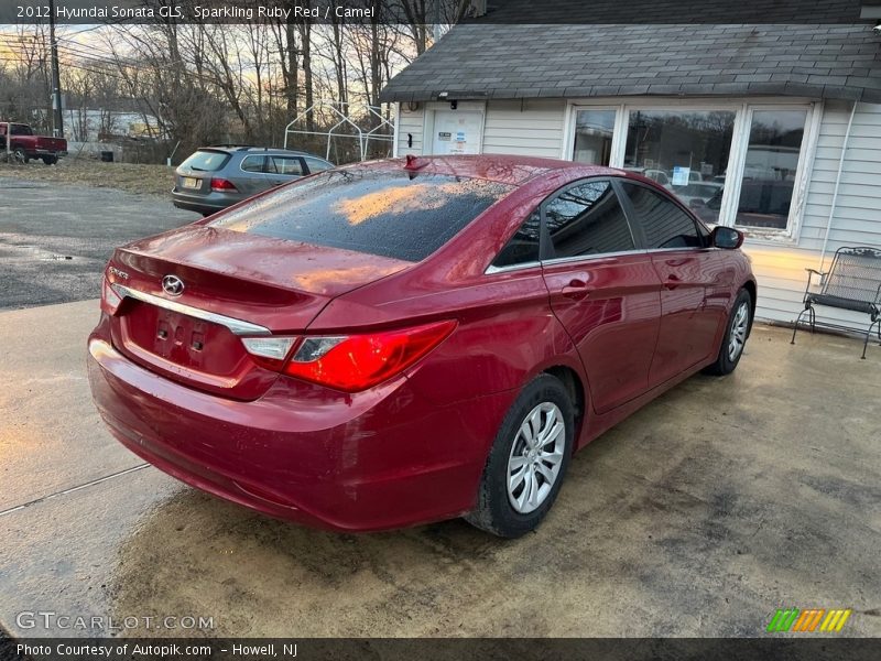 Sparkling Ruby Red / Camel 2012 Hyundai Sonata GLS