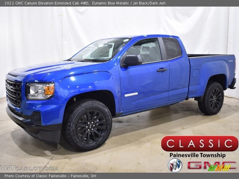 Dynamic Blue Metallic / Jet Black/Dark Ash 2021 GMC Canyon Elevation Extended Cab 4WD