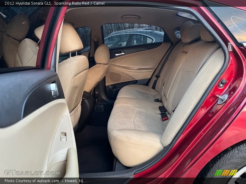Sparkling Ruby Red / Camel 2012 Hyundai Sonata GLS