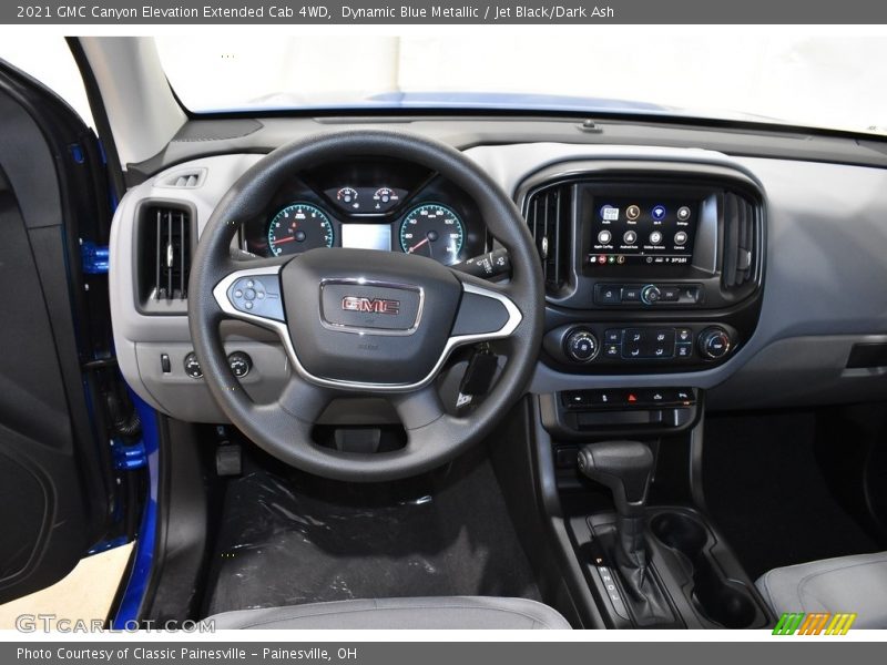 Dynamic Blue Metallic / Jet Black/Dark Ash 2021 GMC Canyon Elevation Extended Cab 4WD