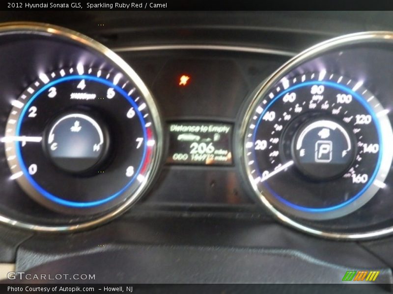 Sparkling Ruby Red / Camel 2012 Hyundai Sonata GLS