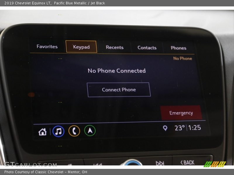 Pacific Blue Metallic / Jet Black 2019 Chevrolet Equinox LT