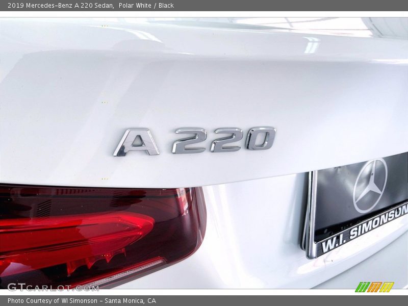 Polar White / Black 2019 Mercedes-Benz A 220 Sedan