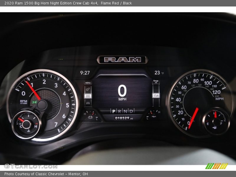 Flame Red / Black 2020 Ram 1500 Big Horn Night Edition Crew Cab 4x4