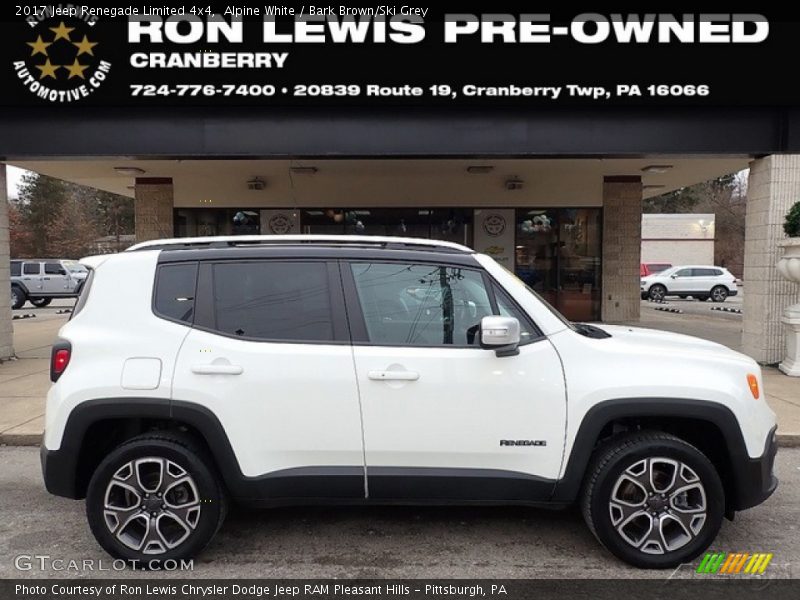 Alpine White / Bark Brown/Ski Grey 2017 Jeep Renegade Limited 4x4