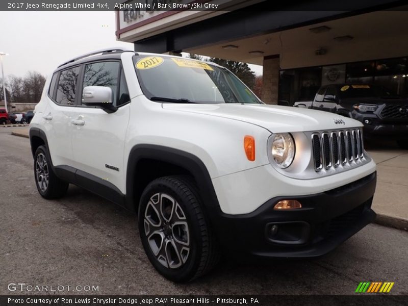 Alpine White / Bark Brown/Ski Grey 2017 Jeep Renegade Limited 4x4