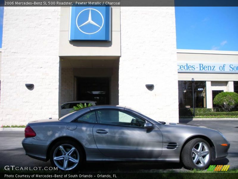 Pewter Metallic / Charcoal 2006 Mercedes-Benz SL 500 Roadster