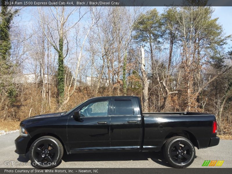 Black / Black/Diesel Gray 2014 Ram 1500 Express Quad Cab 4x4