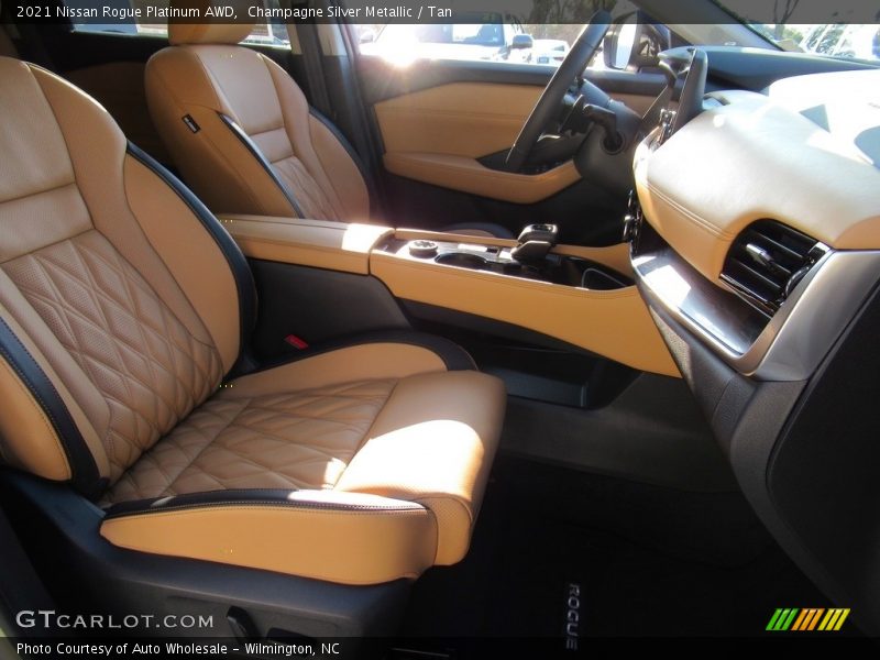 Champagne Silver Metallic / Tan 2021 Nissan Rogue Platinum AWD