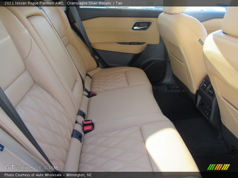 Champagne Silver Metallic / Tan 2021 Nissan Rogue Platinum AWD