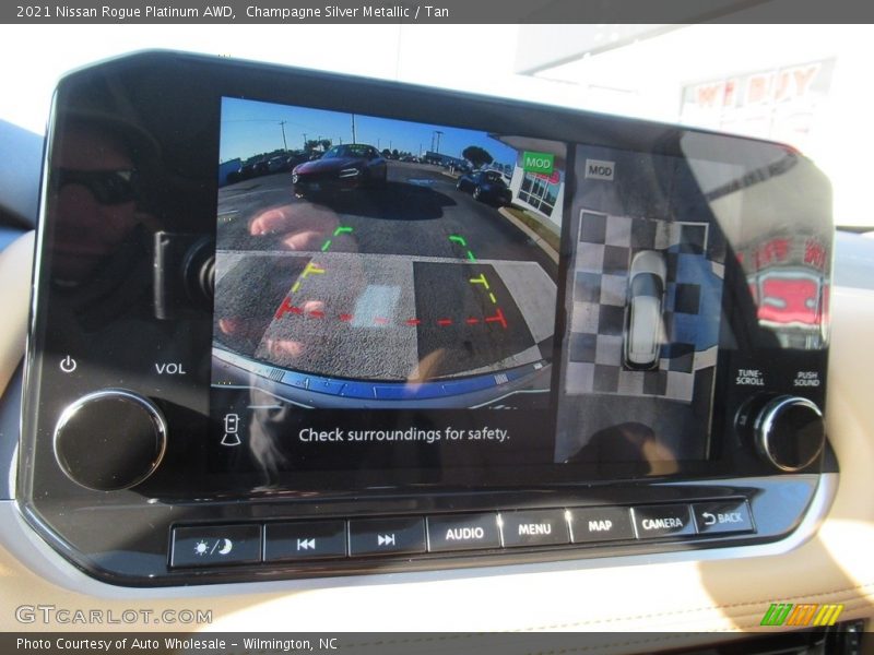 Champagne Silver Metallic / Tan 2021 Nissan Rogue Platinum AWD