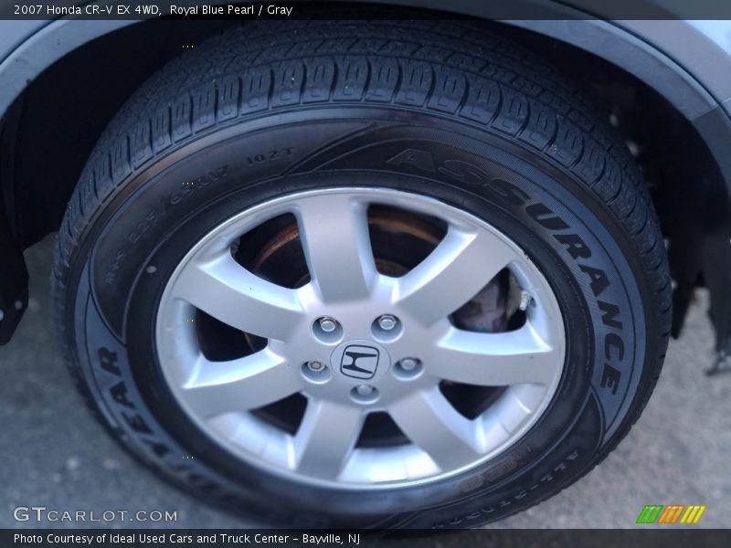 Royal Blue Pearl / Gray 2007 Honda CR-V EX 4WD