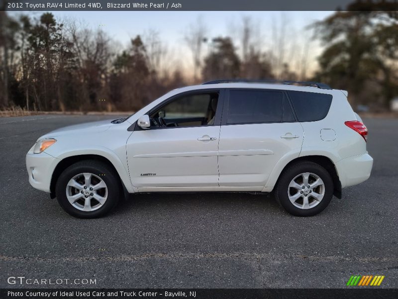 Blizzard White Pearl / Ash 2012 Toyota RAV4 Limited 4WD