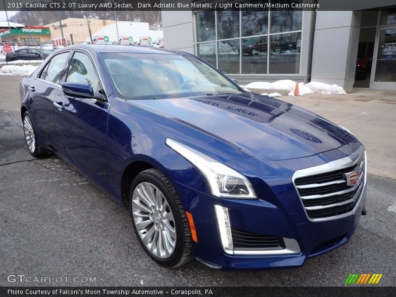 Dark Adriatic Blue Metallic / Light Cashmere/Medium Cashmere 2015 Cadillac CTS 2.0T Luxury AWD Sedan