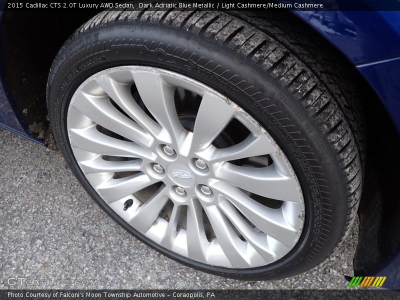 Dark Adriatic Blue Metallic / Light Cashmere/Medium Cashmere 2015 Cadillac CTS 2.0T Luxury AWD Sedan