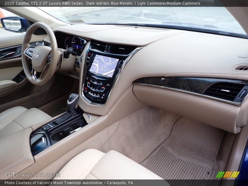Dark Adriatic Blue Metallic / Light Cashmere/Medium Cashmere 2015 Cadillac CTS 2.0T Luxury AWD Sedan