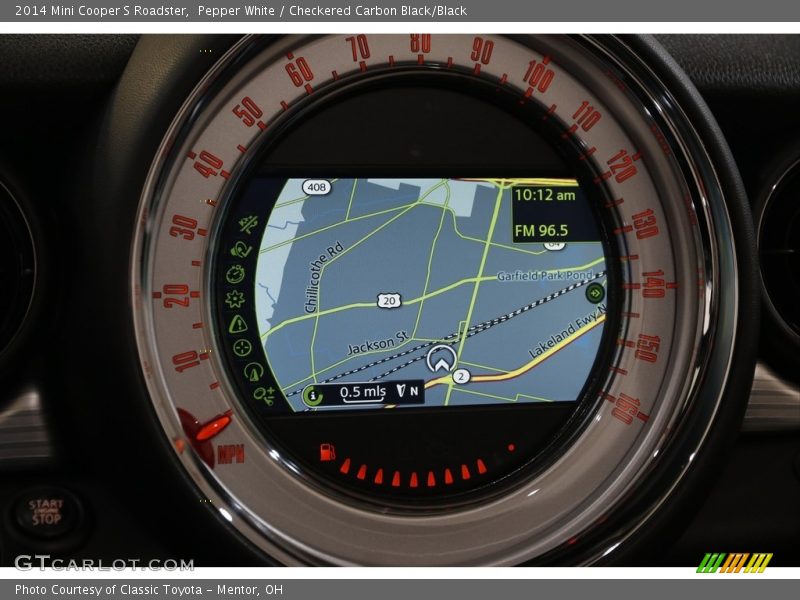Pepper White / Checkered Carbon Black/Black 2014 Mini Cooper S Roadster