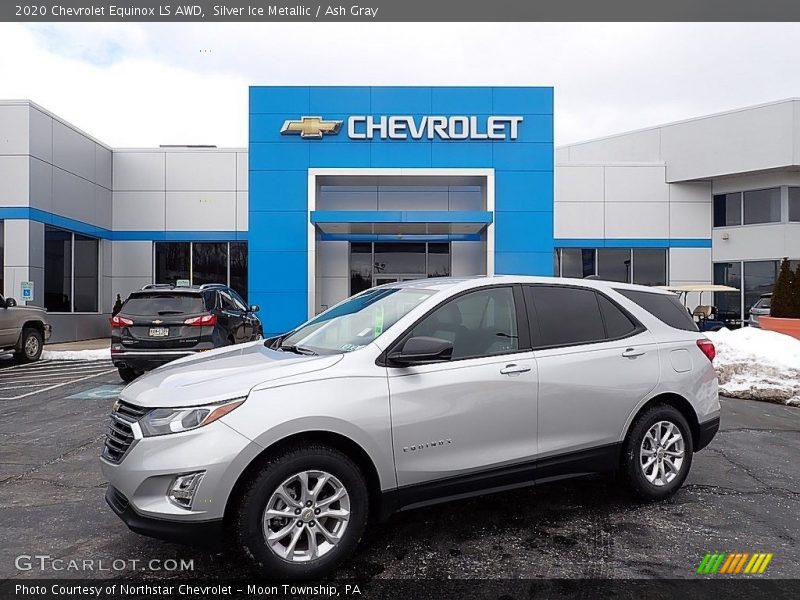 Silver Ice Metallic / Ash Gray 2020 Chevrolet Equinox LS AWD