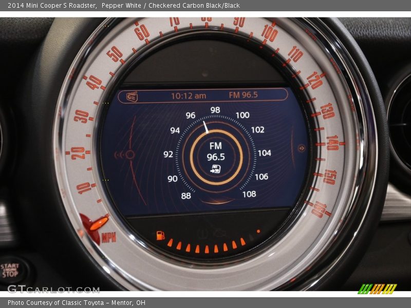 Pepper White / Checkered Carbon Black/Black 2014 Mini Cooper S Roadster