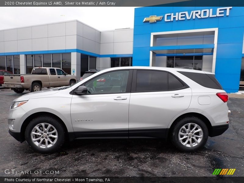 Silver Ice Metallic / Ash Gray 2020 Chevrolet Equinox LS AWD