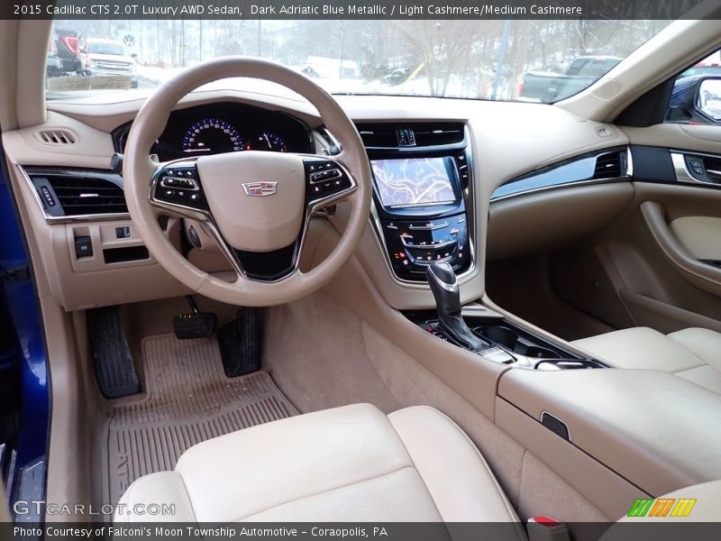 Dark Adriatic Blue Metallic / Light Cashmere/Medium Cashmere 2015 Cadillac CTS 2.0T Luxury AWD Sedan