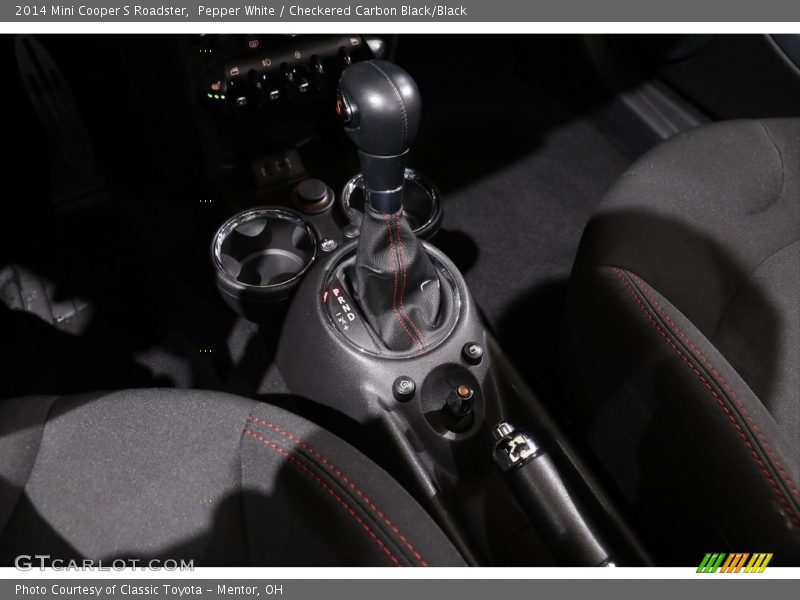 Pepper White / Checkered Carbon Black/Black 2014 Mini Cooper S Roadster
