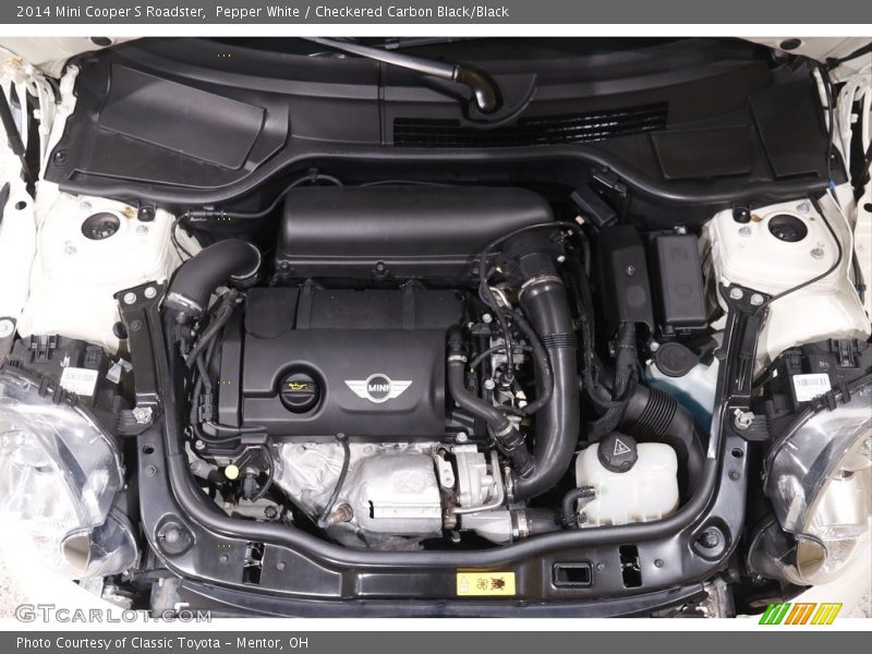 Pepper White / Checkered Carbon Black/Black 2014 Mini Cooper S Roadster