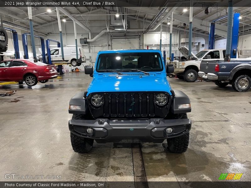 Chief Blue / Black 2021 Jeep Wrangler Unlimited Willys 4x4