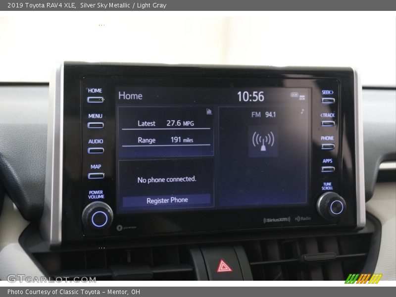 Silver Sky Metallic / Light Gray 2019 Toyota RAV4 XLE
