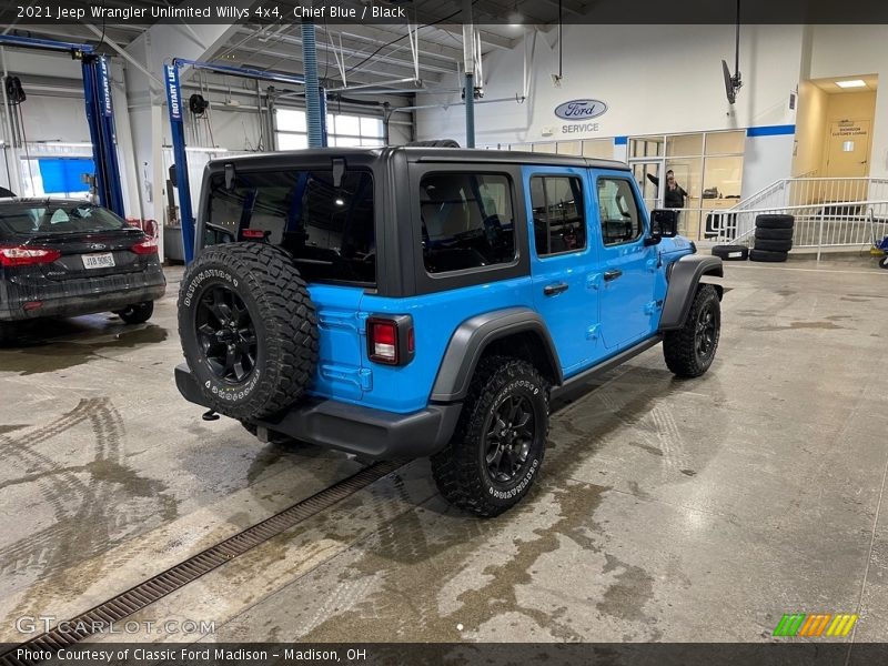 Chief Blue / Black 2021 Jeep Wrangler Unlimited Willys 4x4