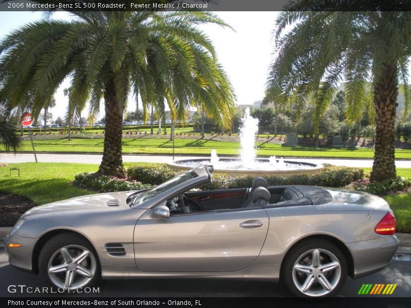 Pewter Metallic / Charcoal 2006 Mercedes-Benz SL 500 Roadster