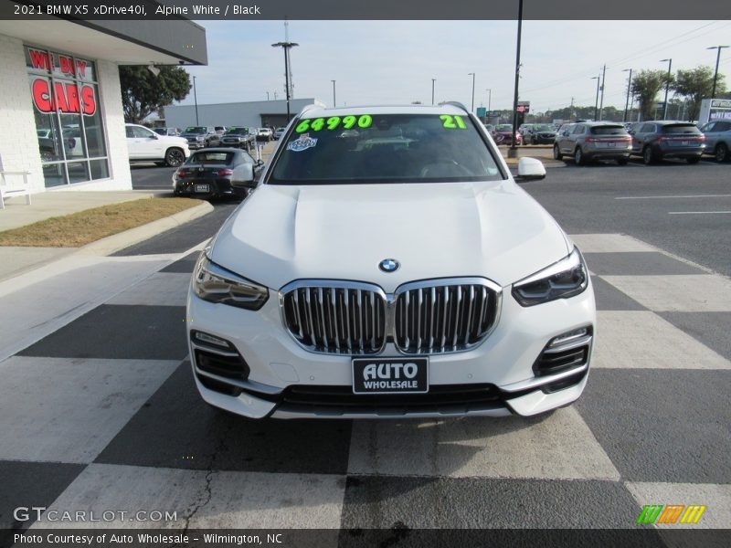 Alpine White / Black 2021 BMW X5 xDrive40i