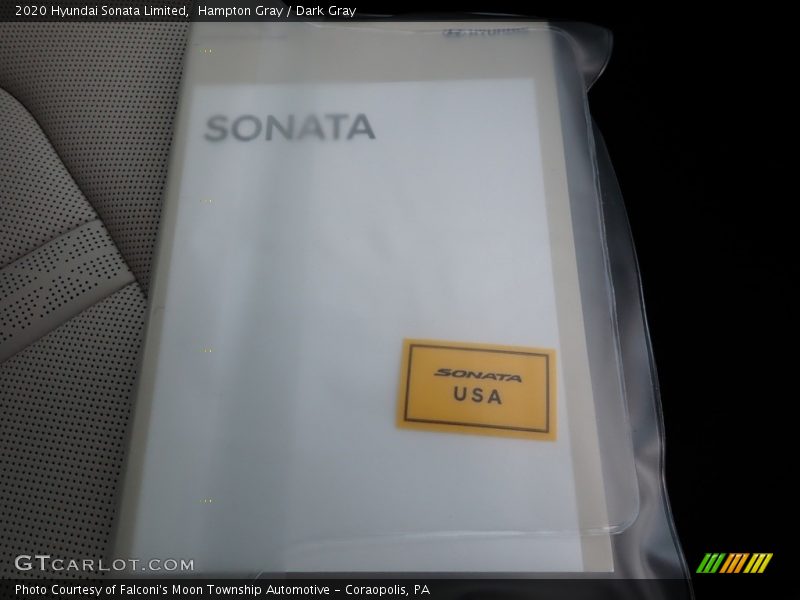Hampton Gray / Dark Gray 2020 Hyundai Sonata Limited