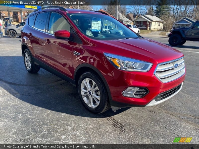 Ruby Red / Charcoal Black 2018 Ford Escape SEL 4WD
