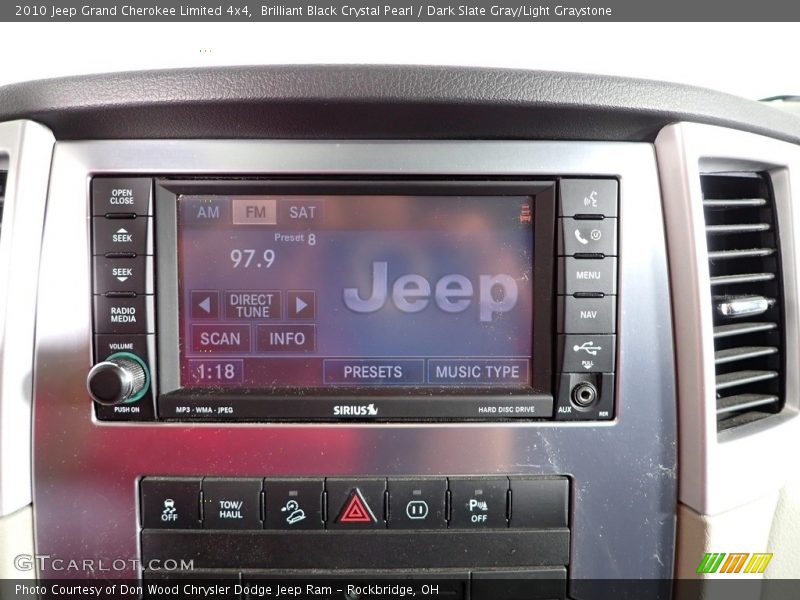 Brilliant Black Crystal Pearl / Dark Slate Gray/Light Graystone 2010 Jeep Grand Cherokee Limited 4x4