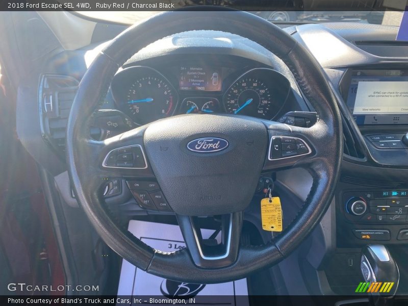 Ruby Red / Charcoal Black 2018 Ford Escape SEL 4WD