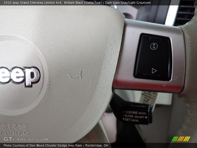 Brilliant Black Crystal Pearl / Dark Slate Gray/Light Graystone 2010 Jeep Grand Cherokee Limited 4x4