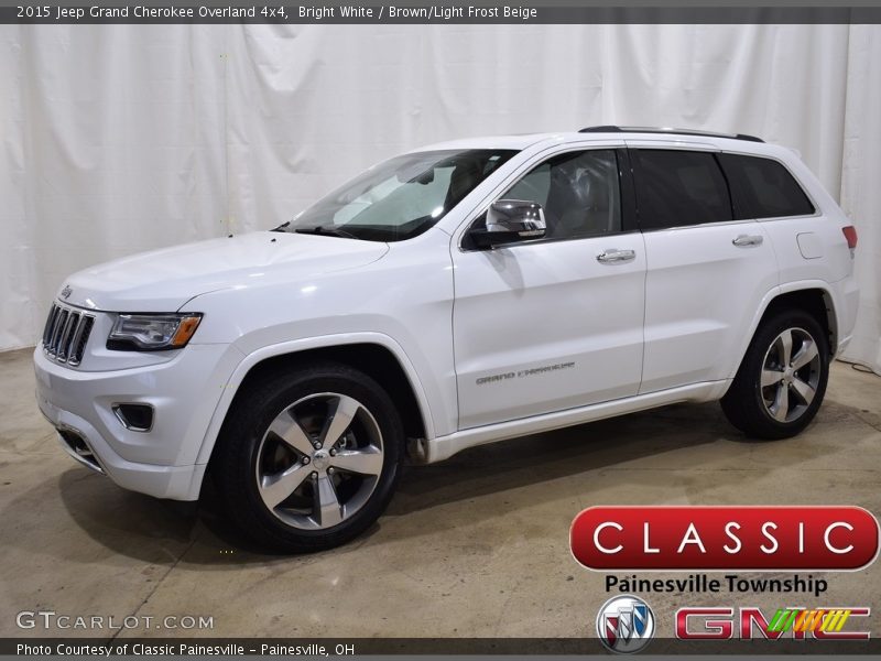 Bright White / Brown/Light Frost Beige 2015 Jeep Grand Cherokee Overland 4x4