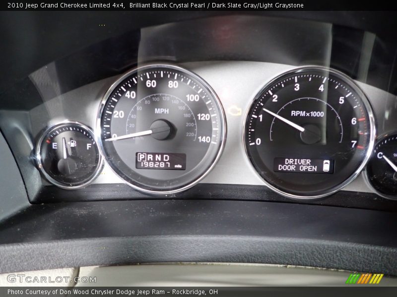 Brilliant Black Crystal Pearl / Dark Slate Gray/Light Graystone 2010 Jeep Grand Cherokee Limited 4x4