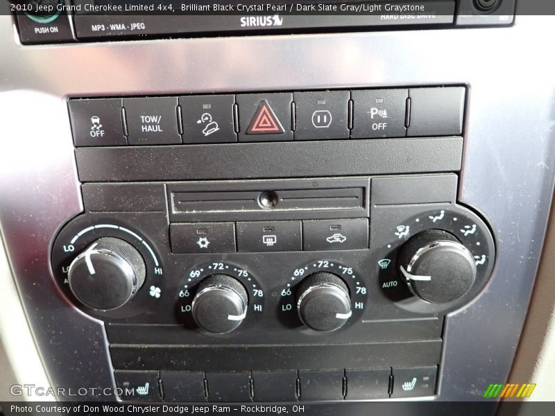 Brilliant Black Crystal Pearl / Dark Slate Gray/Light Graystone 2010 Jeep Grand Cherokee Limited 4x4