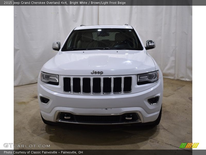 Bright White / Brown/Light Frost Beige 2015 Jeep Grand Cherokee Overland 4x4