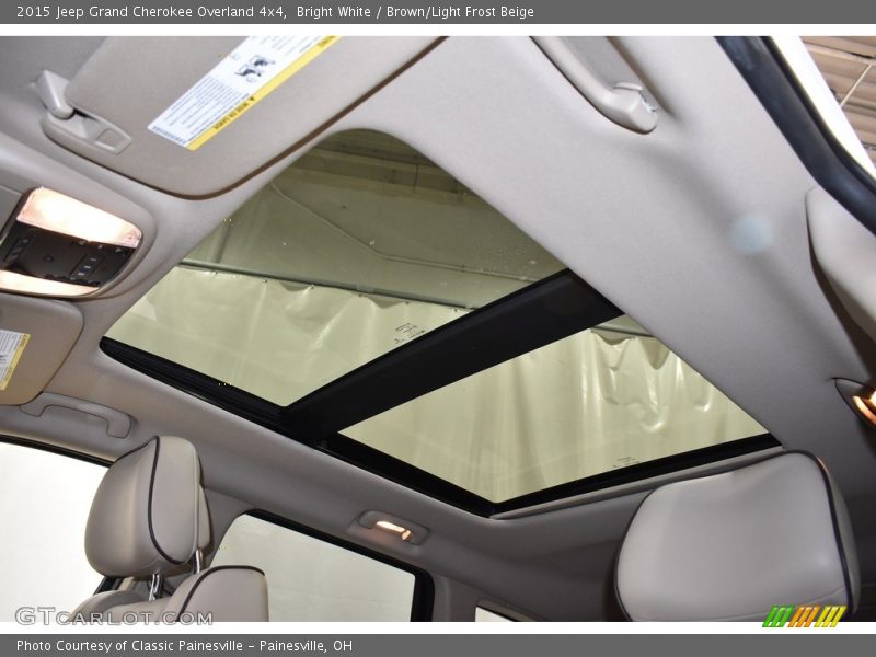 Bright White / Brown/Light Frost Beige 2015 Jeep Grand Cherokee Overland 4x4