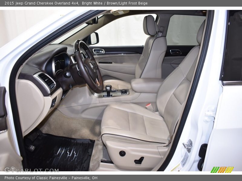 Bright White / Brown/Light Frost Beige 2015 Jeep Grand Cherokee Overland 4x4
