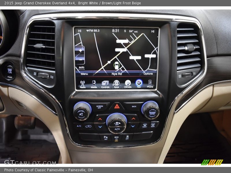 Bright White / Brown/Light Frost Beige 2015 Jeep Grand Cherokee Overland 4x4
