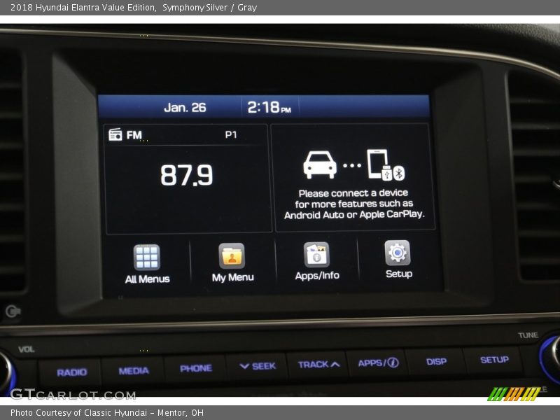 Symphony Silver / Gray 2018 Hyundai Elantra Value Edition