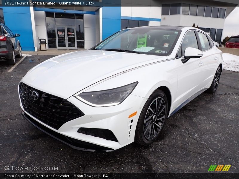 Quartz White / Black 2021 Hyundai Sonata Limited