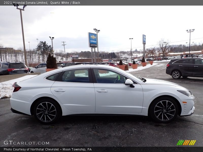 Quartz White / Black 2021 Hyundai Sonata Limited