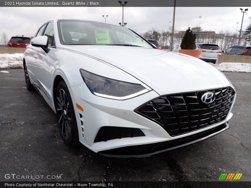 Quartz White / Black 2021 Hyundai Sonata Limited